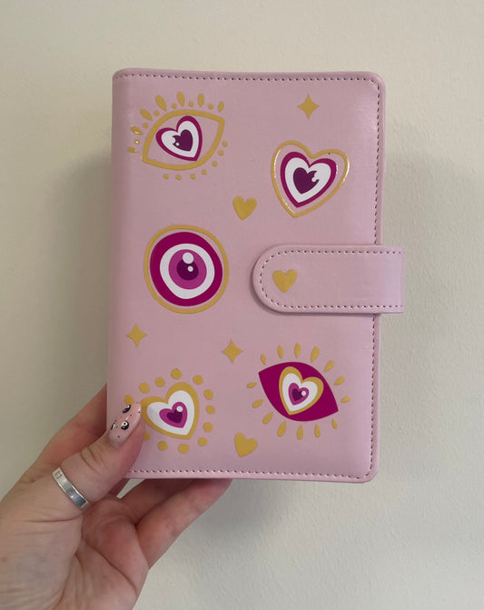 Pink Evil Eye budget binder