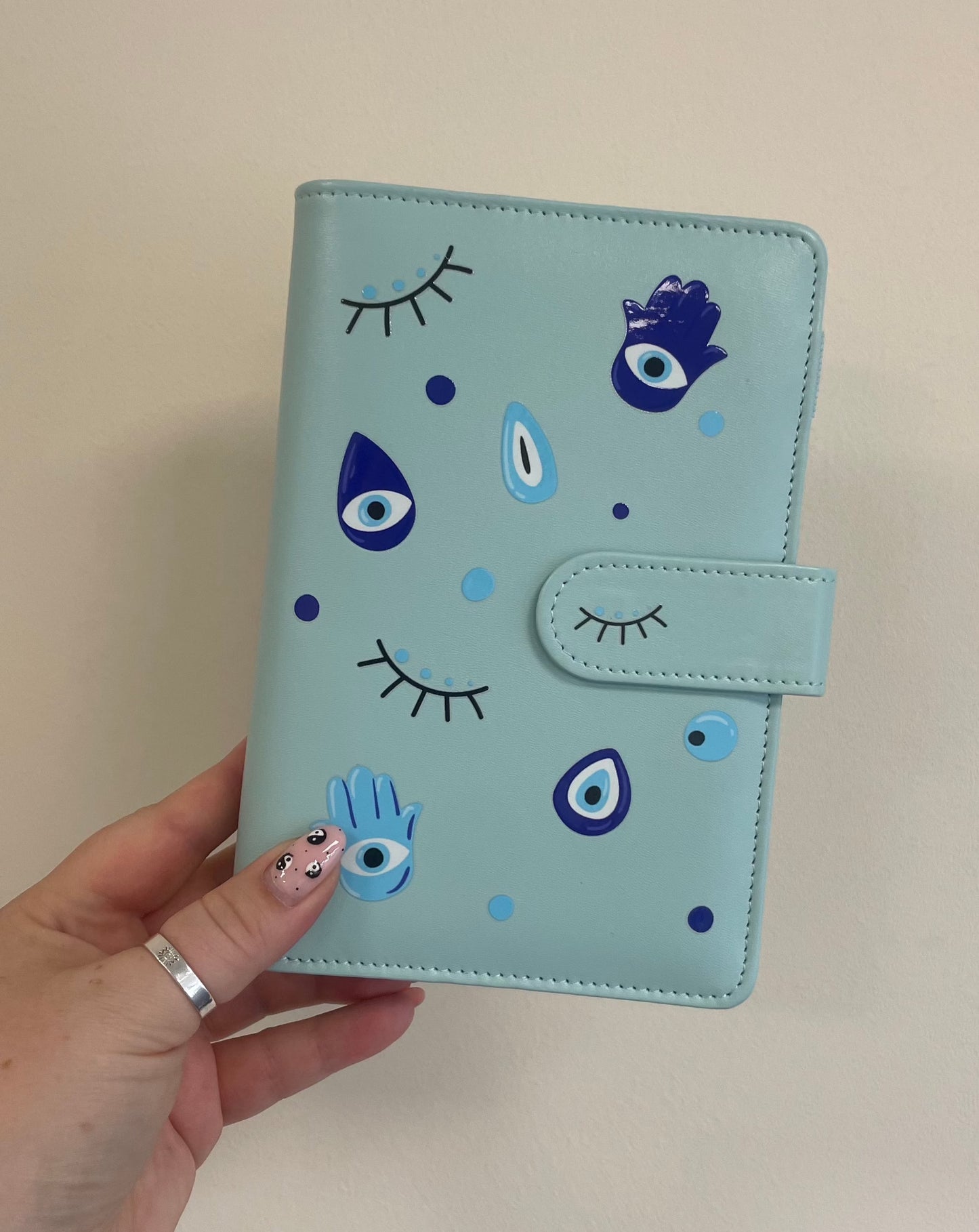 Blue Evil Eye budget binder