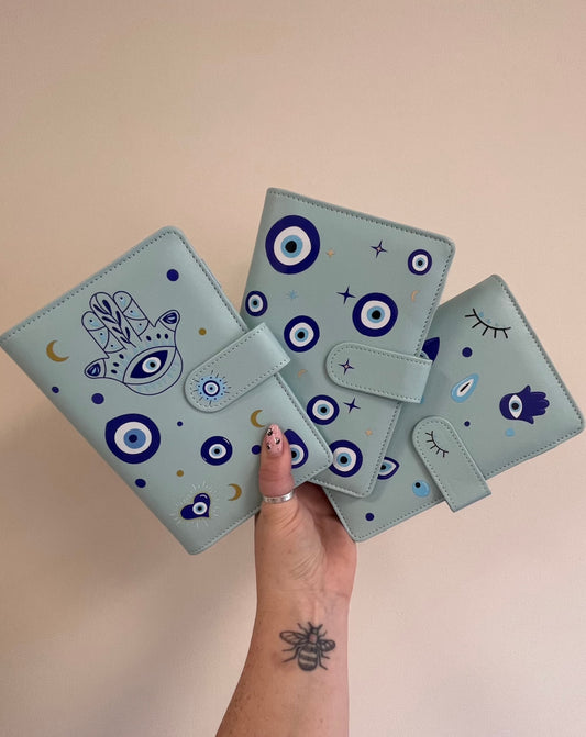 Blue Evil Eye budget binder