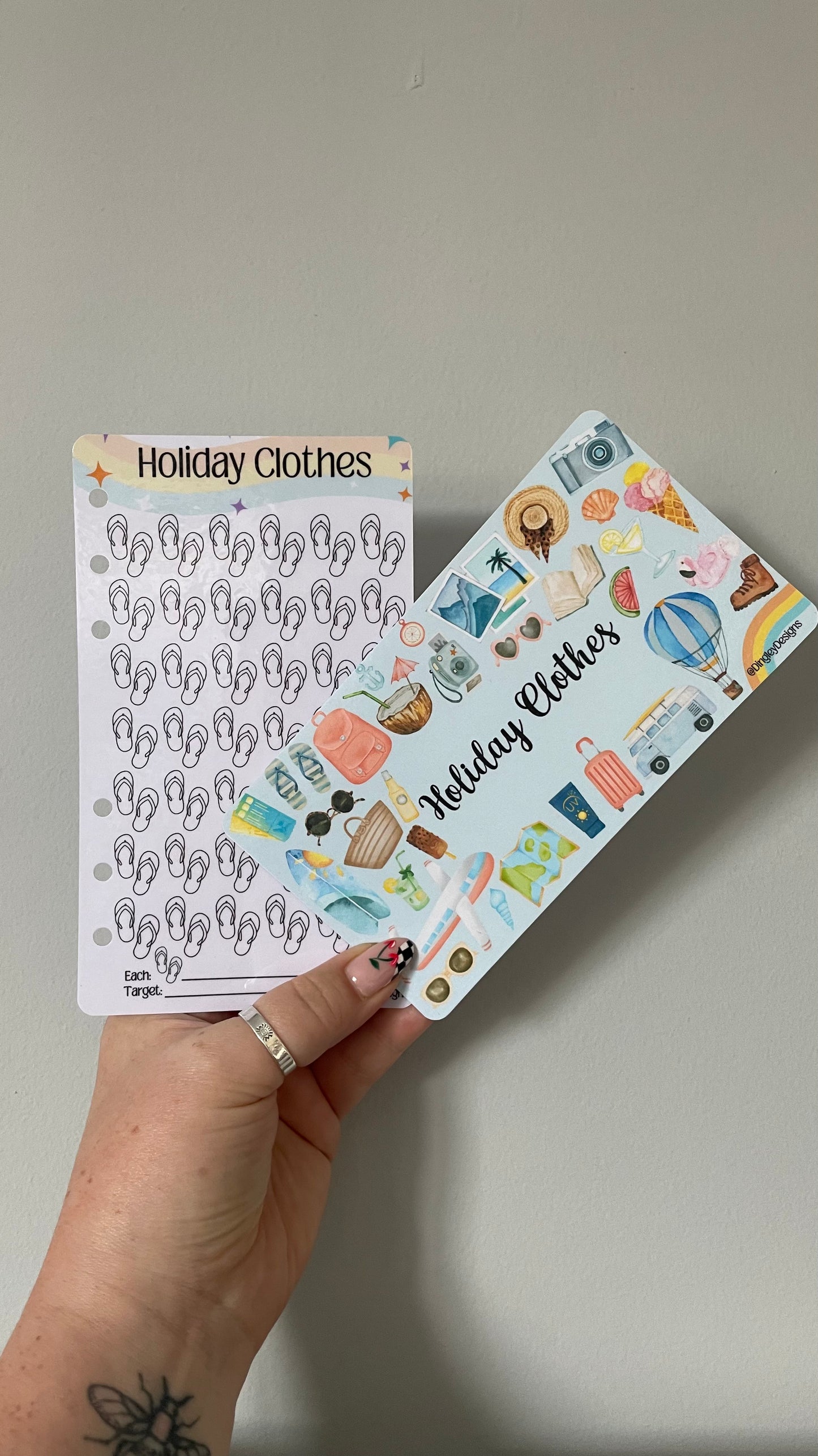 Travel binder inserts with dashboards