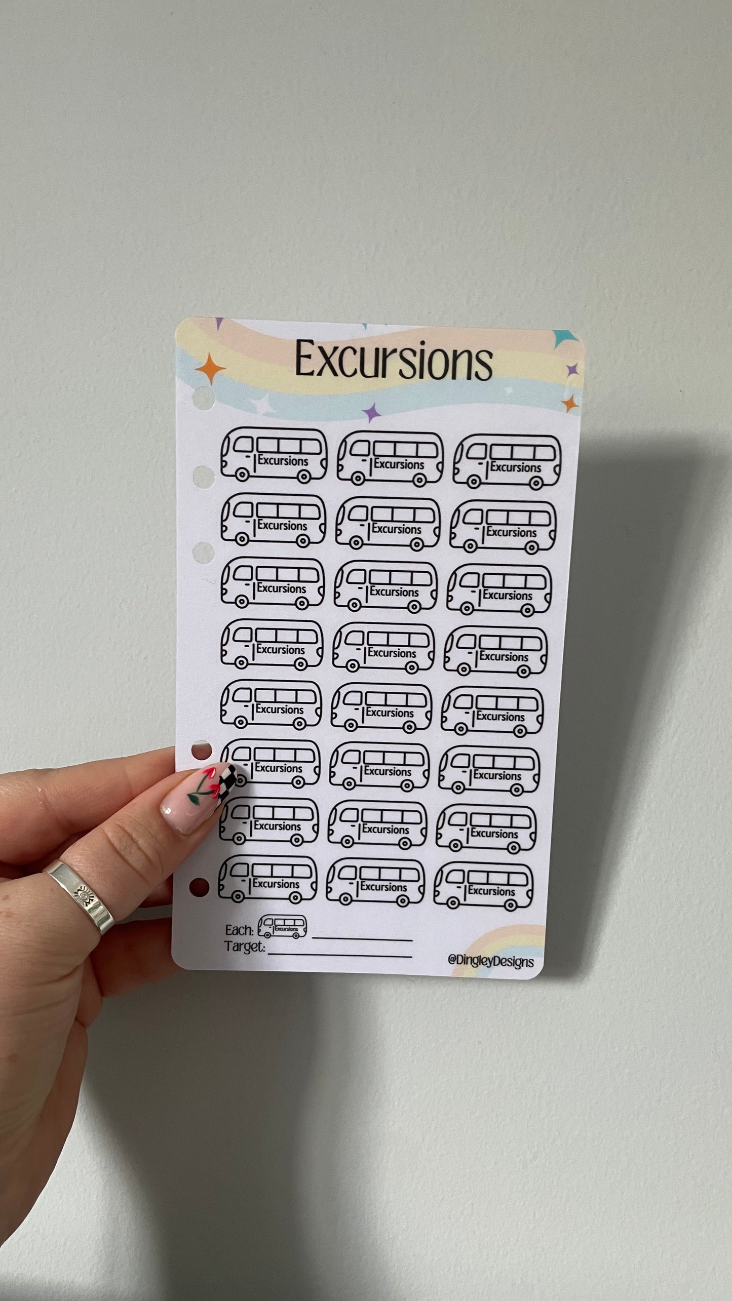 Travel binder trackers