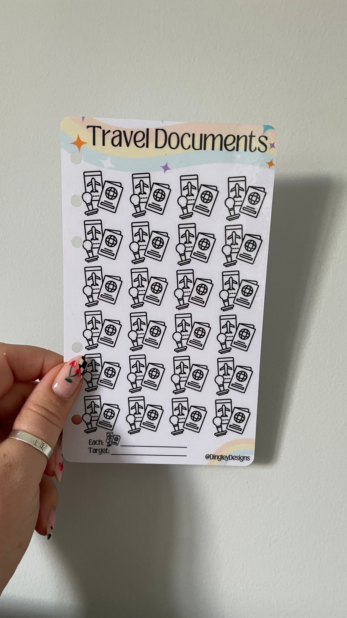 Travel binder trackers