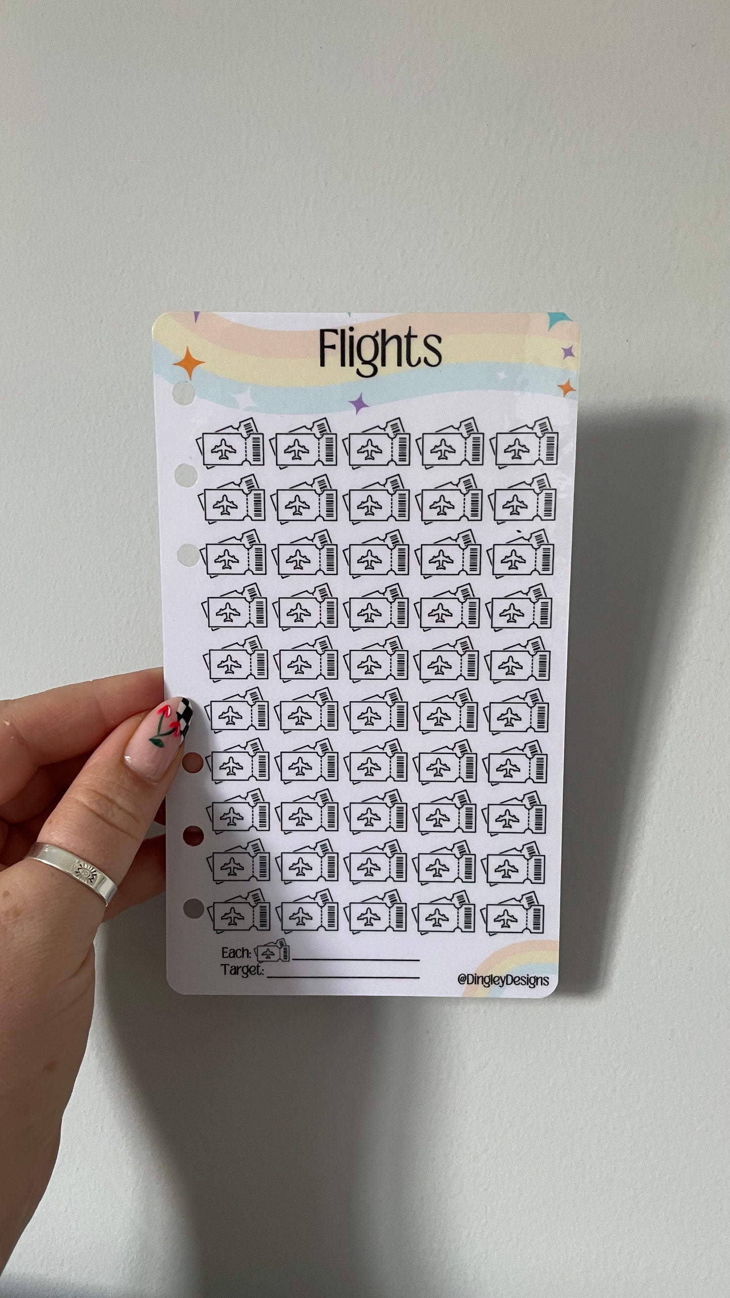 Travel binder trackers